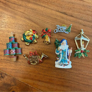 Christmas Season Themed  Brooches and Festive Accents